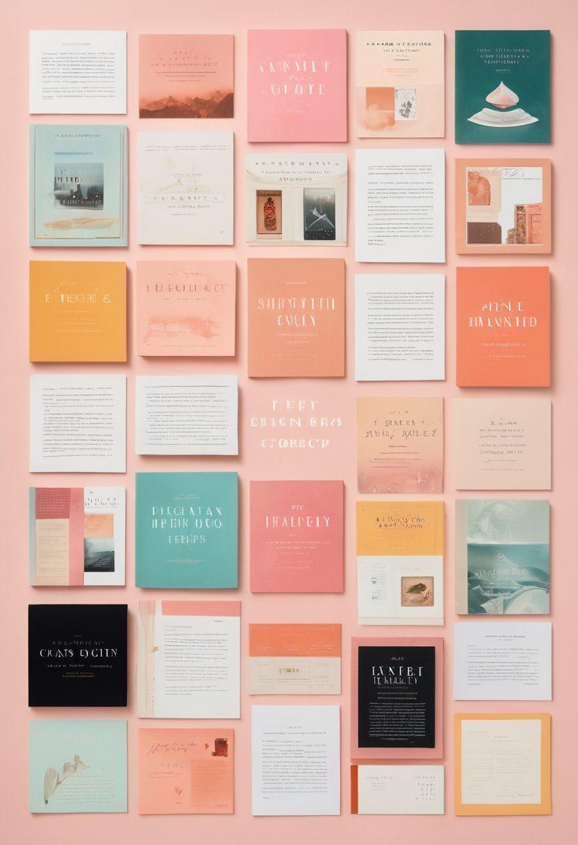 An elegant collage showcasing various forms of adult content, such as sensual artistry, tasteful photography, and intriguing typography. Incorporate a subtle gradient background with hints of soft pastels to evoke allure. Featured elements should include stylized icons representing indexing, like books, digital screens, and keywords. Aim for a sophisticated and artistic aesthetic that invites curiosity and exploration. vibrant colors. vector art.